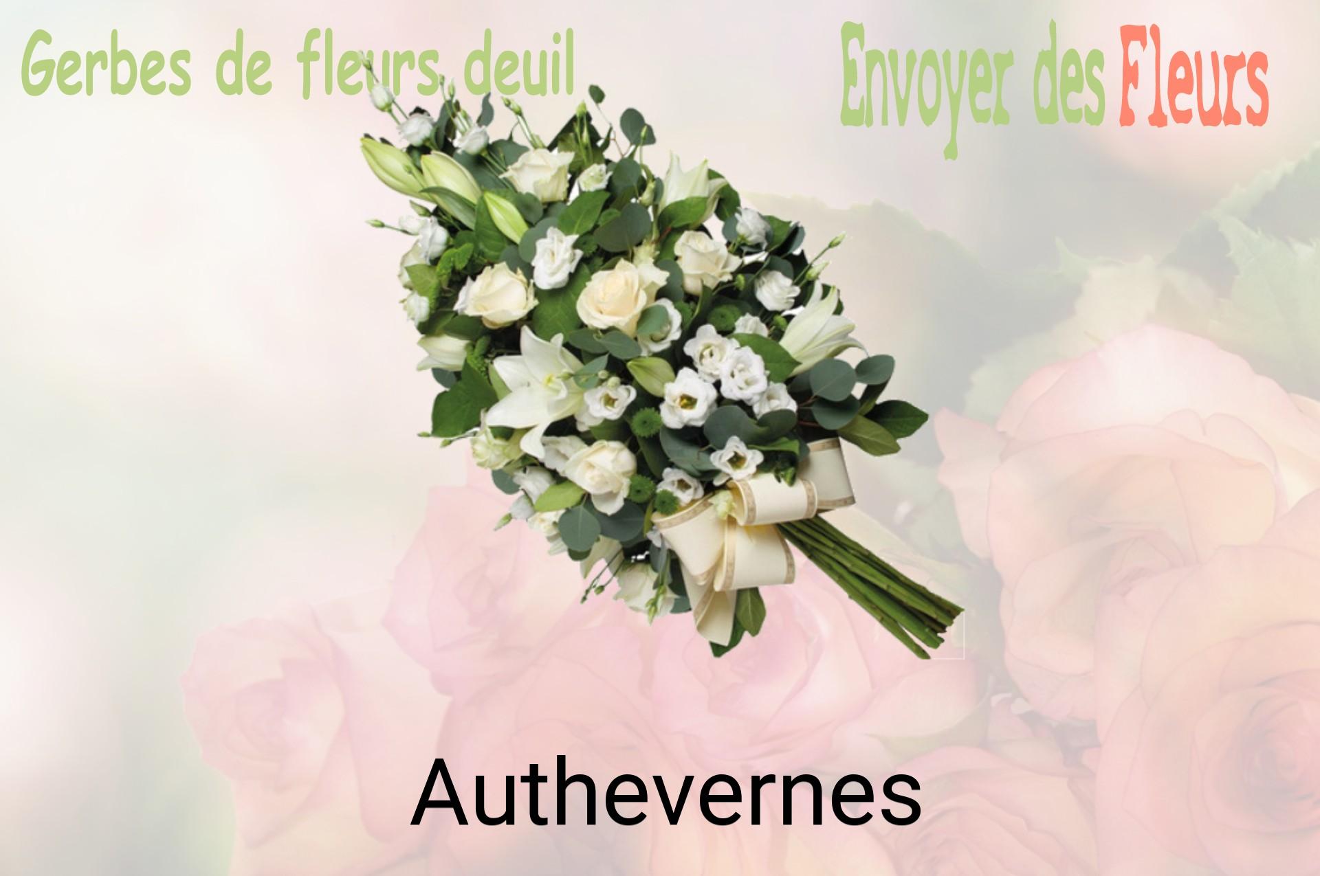 Gerbe de fleurs de deuil livrée à Authevernes